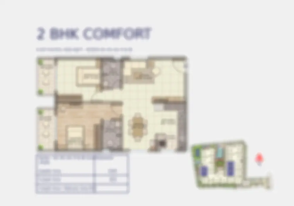 eden vista 2bhk Floor plan