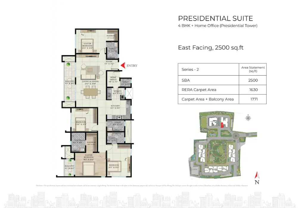 Abhee Codename Eden Vista 4 bhk floor plan