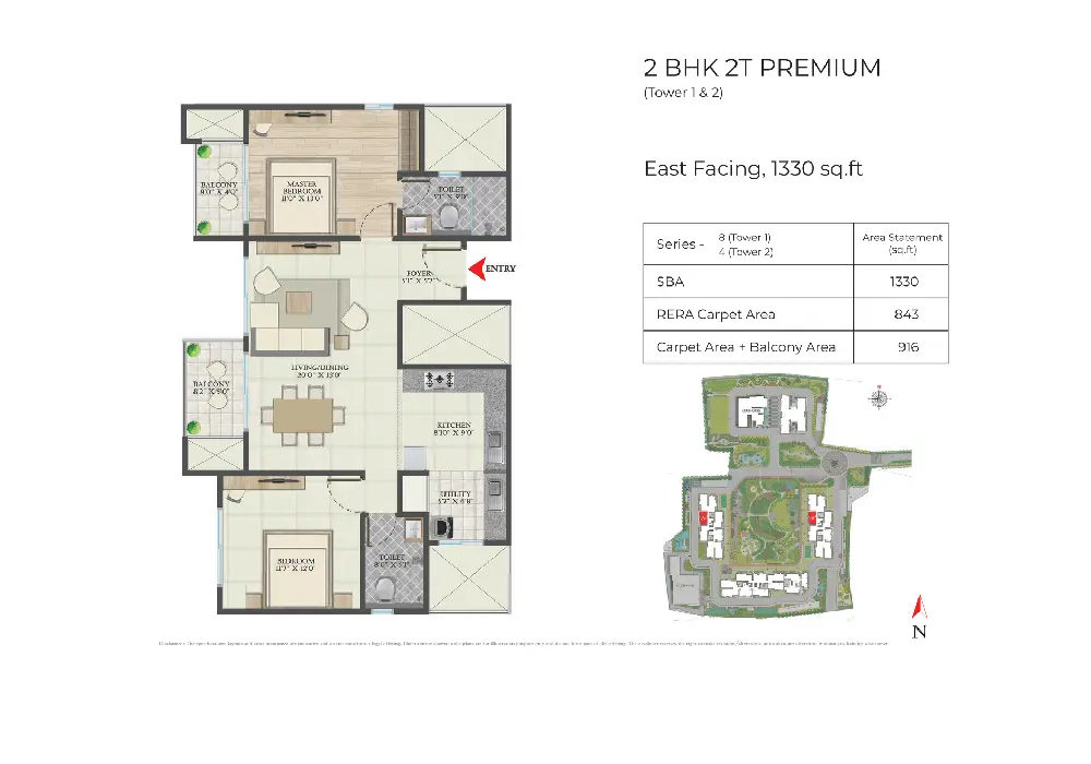 abhee aaria varthur 2 bhk floor plan